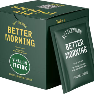 Betterbrand BetterMorning Prevents Headaches and Supports Liver Aid (10x Single Serving Packets) | Gluten-Free, Vegetarian