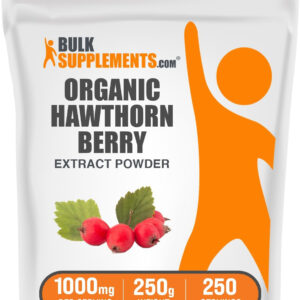 Hawthorn Berry Extract Powder, Organic 250g by BulkSupplements.com